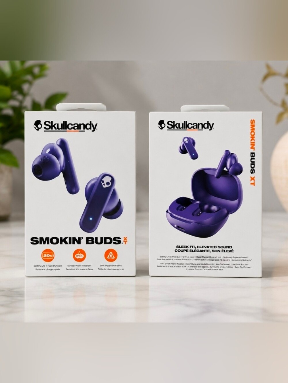 🔥 Brand New Skullcandy Smokin’ Buds XT Wireless Earbuds 🔥NEW!! -Purple